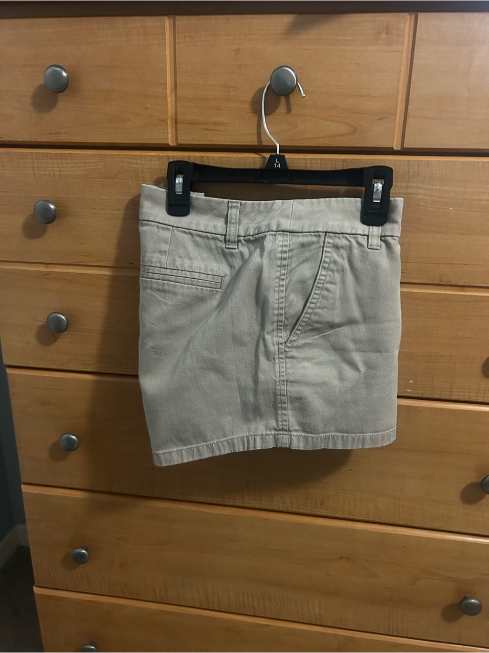 J. Crew women’s Khaki Flat-Front Cotton Shorts